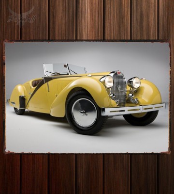 Металлическая табличка Bugatti Type 57 Roadster